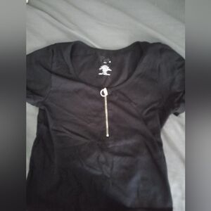 FCT basics women's form fitting zip up top size: L